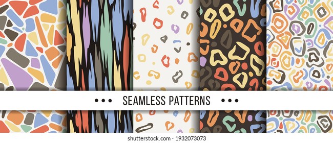 Set of Abstract Seamless Pattern. Collection of elegant patterns for all occasions. Vector illustrations - Shutterstock ID 1932073073