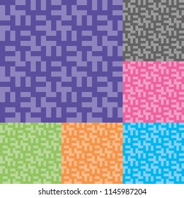 Set of abstract seamless pattern. Tileable vector background.