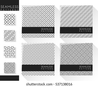Set of abstract seamless pattern , vector , illustration 