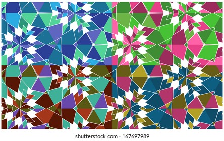 Set of abstract  seamless patterns