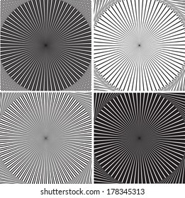 Set of abstract seamless patterns 