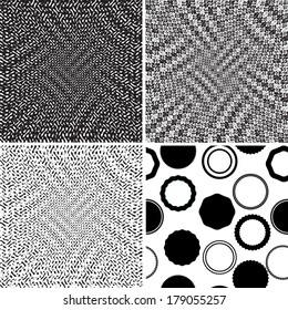 Set of abstract seamless patterns 