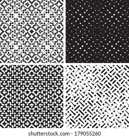 Set of abstract seamless patterns 