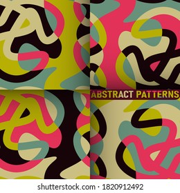 Set of abstract seamless patterns
