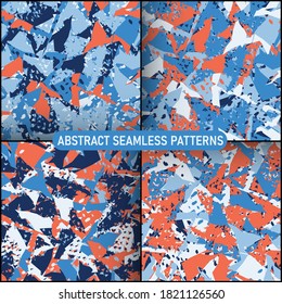 Set of abstract seamless patterns