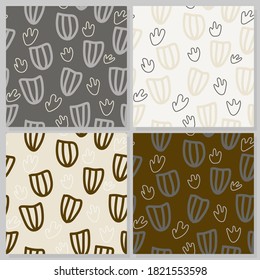 Set of abstract seamless patterns