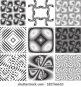 Set of abstract seamless patterns 