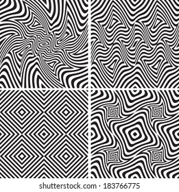 Set of abstract seamless patterns 