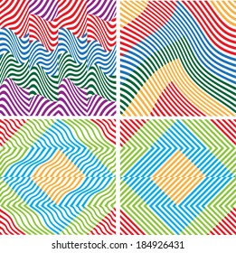 Set of abstract seamless patterns 