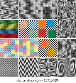 Set of abstract seamless patterns 