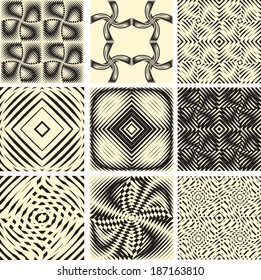 Set of abstract seamless patterns 