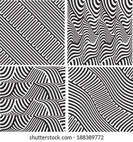 Set of abstract seamless patterns  