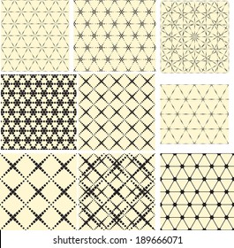 Set of abstract seamless patterns 