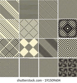 Set of abstract seamless patterns 