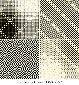 Set of abstract seamless patterns 