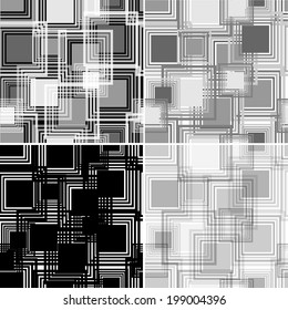 Set of abstract seamless patterns 