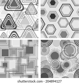 Set of abstract seamless patterns 