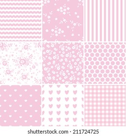 Set of abstract seamless patterns