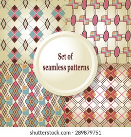  	
Set of abstract seamless patterns