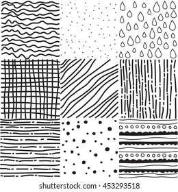 Set of abstract seamless patterns