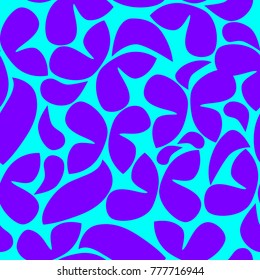 Set of abstract seamless patterns of blue color.