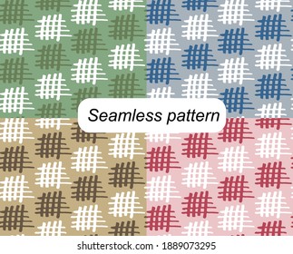 Conjunto de patrones abstractos sin fisuras. Adecuado para imprimir en tela, papel de embalaje, cuadernos, cubiertas, etc.