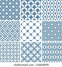 set of abstract seamless patterns vector illustration