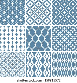 set of abstract seamless patterns vector illustration