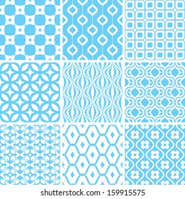 set of abstract seamless patterns vector illustration