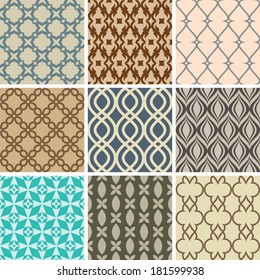 Satz abstrakter nahtloser Muster Vektorgrafik