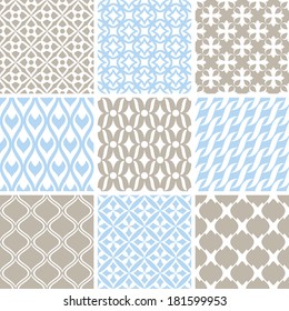 set of abstract seamless patterns vector illustration