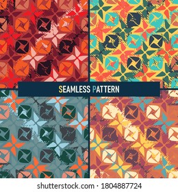 Set of abstract seamless patterns for wallpapers.