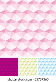 Set of Abstract seamless pink backgrounds