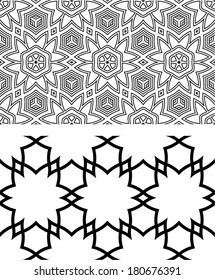 Set abstract seamless (tile, pattern) background. Texture. Vector illustration.