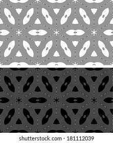 Set abstract seamless (tile, pattern) background. Texture.