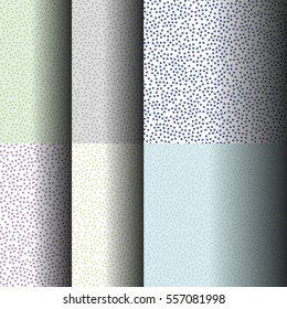 Set of abstract seamless vector background with random squares. Modern stylish endless texture.