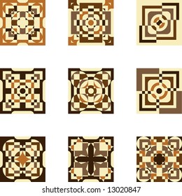a set of Abstract seamless vector pattern