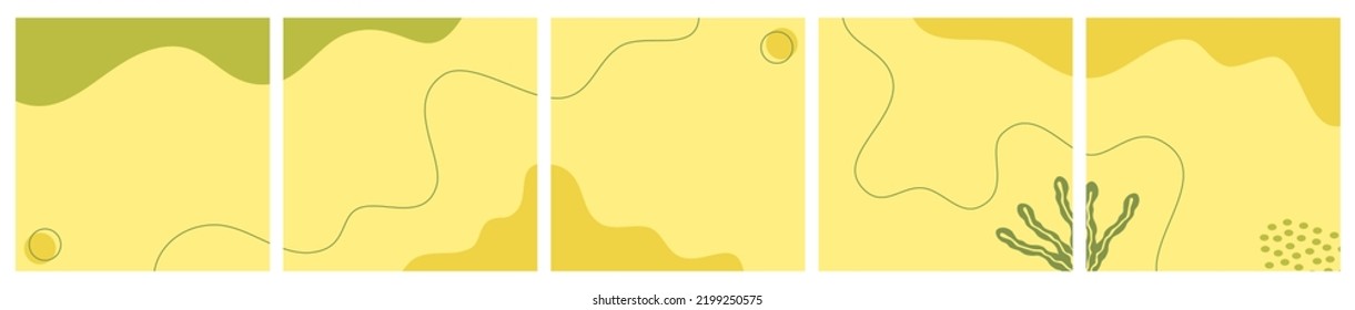 Set of Abstract Seasonal Background for Social Media Post Template, Banner, Flyer, Microblog, Carousel, Card.
