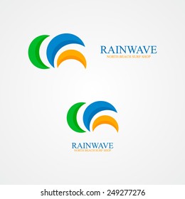 Set of abstract semicircle logo
