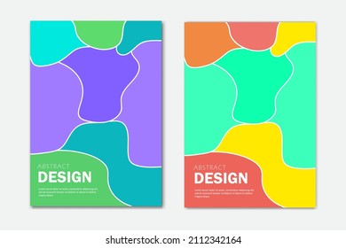Conjunto de formas abstractas de fondo colorida cubierta mínima.Eps10 Vector