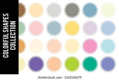 Set of abstract  shape element design background. different shapes empty labels icons set design elements on white background