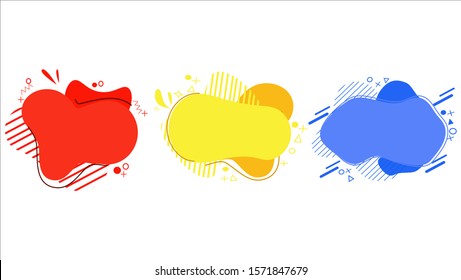 set of abstract shape modern design graphic banners and background