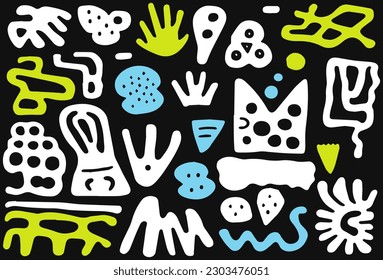 set of abstract shape random vector,aesthetic simple abstract shape