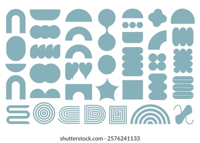  set of abstract shape vector