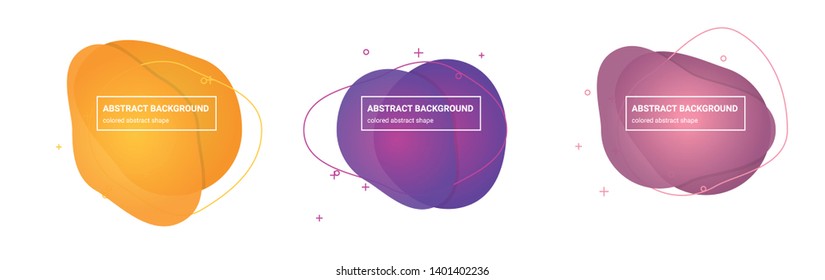 Set of Abstract abstract shapes Background Templates in Pink-Salmon, Tapestry, Medium-Red-Violet, Royal-Purple, Tree-Poppy, Sunglow Gradients Colors for Logo, Flyer, Website etc.