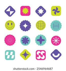 Set of abstract shapes collection vector