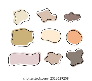 set of abstract shapes for design graphic
