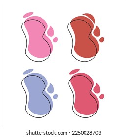 conjunto de formas abstractas icono, vector, ilustración, símbolo