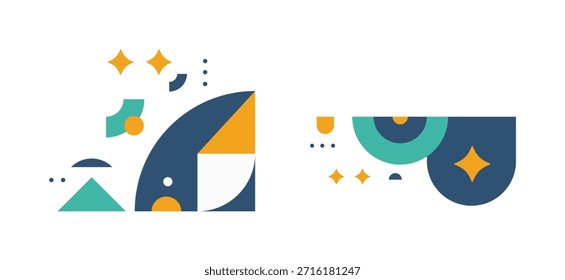 Conjunto de Formas abstractas. Diseño minimalista.