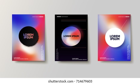 Set of abstract shapes posters. Vector illustration